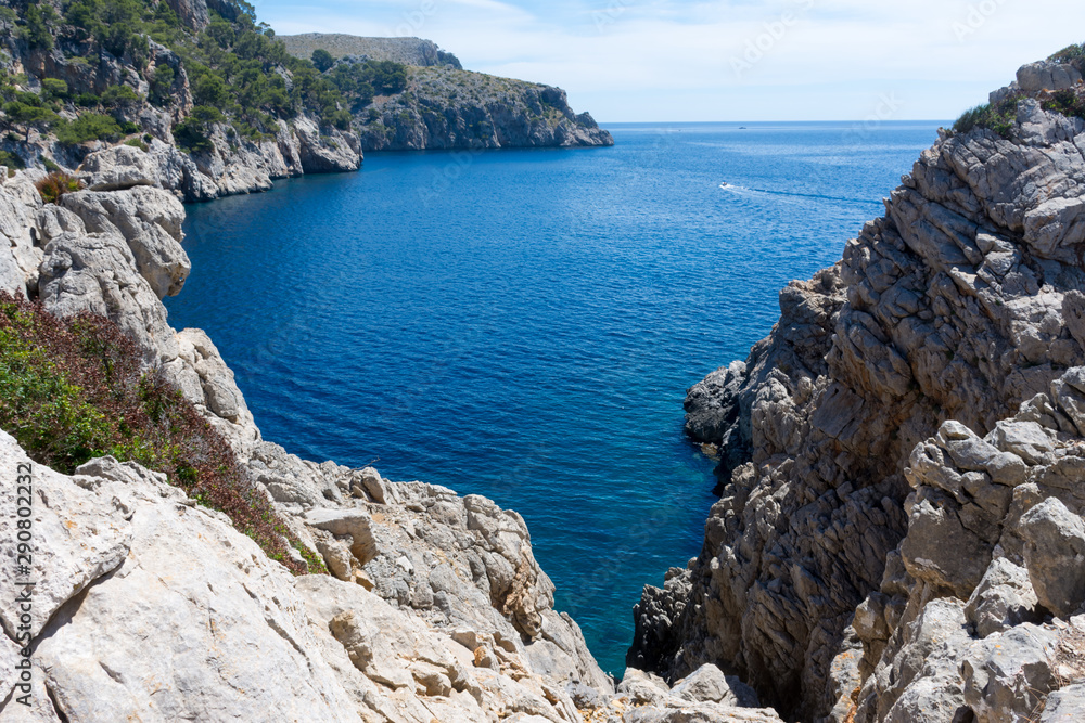 view of Pollensa Bay in Majorca