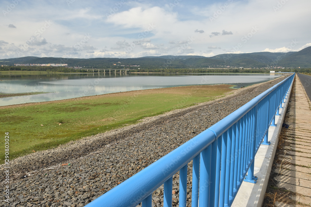 Ujezd dam near czech city of Chomutov on end of summer on 8th september 2019