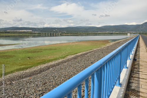 Ujezd dam near czech city of Chomutov on end of summer on 8th september 2019 photo