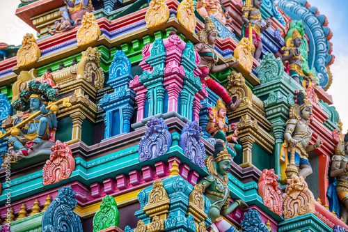 Beautiful statues in a Hindu temple