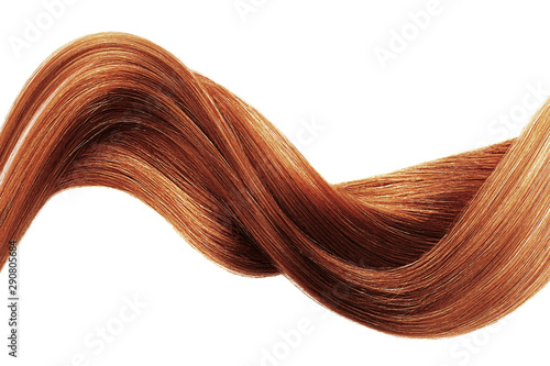 Henna shiny hair wave  isolated over white