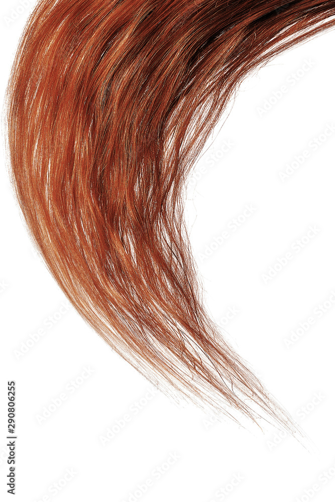 Lush henna hair, isolated on white background Lush henna hair, isolated on white background