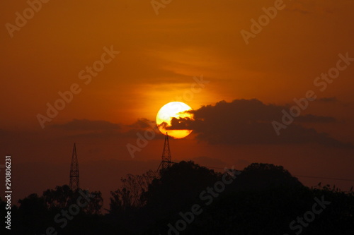 Sunset & pylons photo