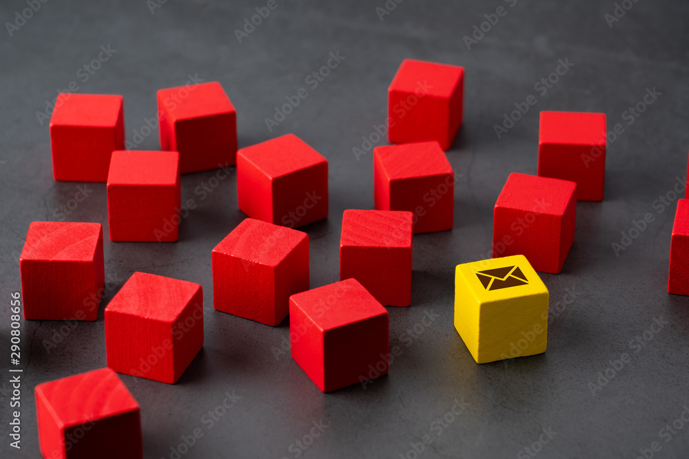 Contact us icon on colorful puzzle Contact us icon on colorful puzzle