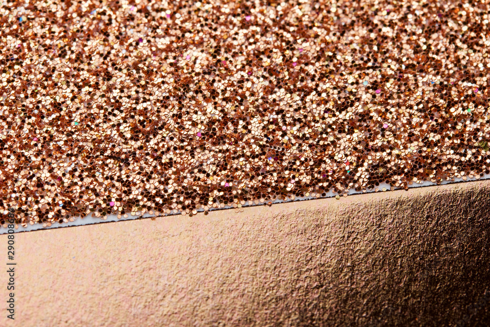 Sparkling copper glitter texture abstract background Sparkling copper glitter texture abstract background