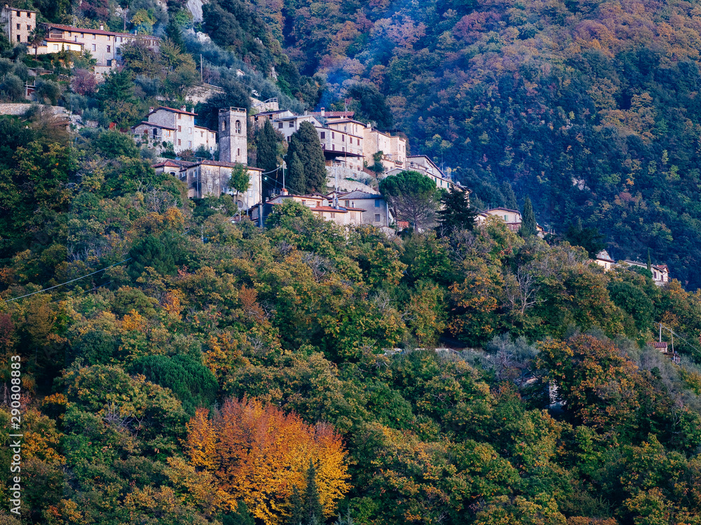 Little village in the  Apuan Alps, famous for the extraction of marble