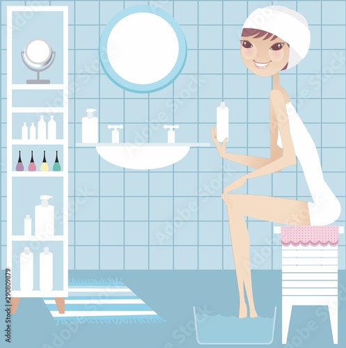 Mujer en la ducha