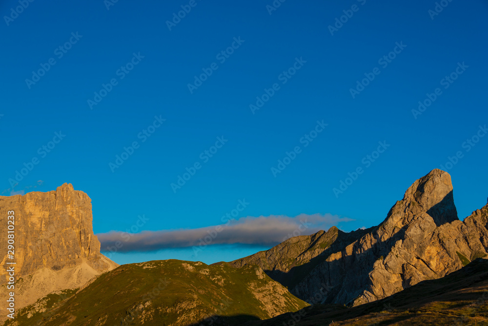 Giau pass in the Dolomites