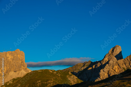 Giau pass in the Dolomites