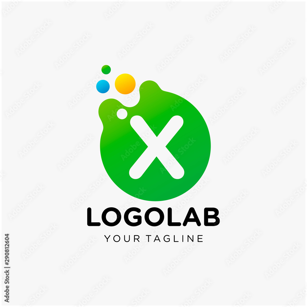 molecule initial Letter X Logo design. Lab Logo Design Element , Design Vector with Dots. - VECTOR molecule initial Letter X Logo design. Lab Logo Design Element , Design Vector with Dots. - VECTOR