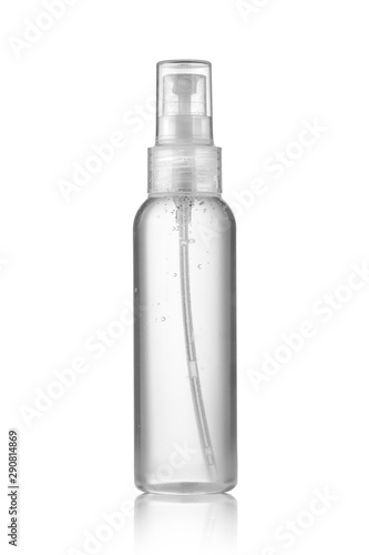 spray bottle isolated on white background close-up