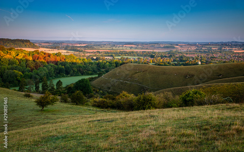 September sunrise over the Barton Hills in Bedfordshire east England.