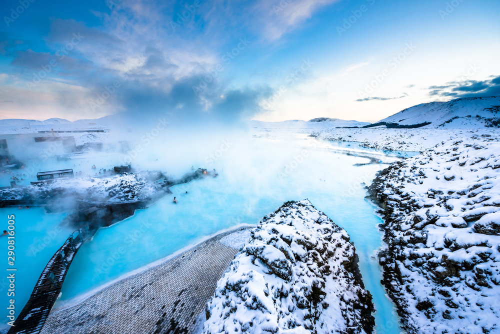 Obraz na płótnie Blue Lagoon hot spring spa Iceland w salonie