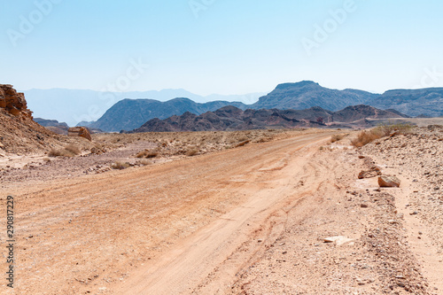 Desert trail at the Timna park, Israel