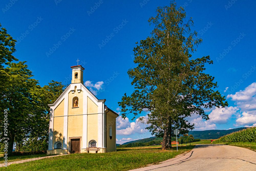 Beautiful church near Schwarzach, Bavarian forest, Bavaria, Germany Beautiful church near Schwarzach, Bavarian forest, Bavaria, Germany