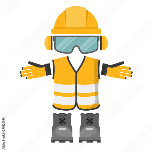 Vector design of personal protective equipment for work. Occupational Health and Safety