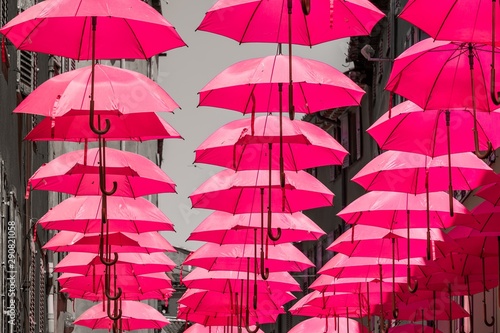 Pink Umbrellas in Provence