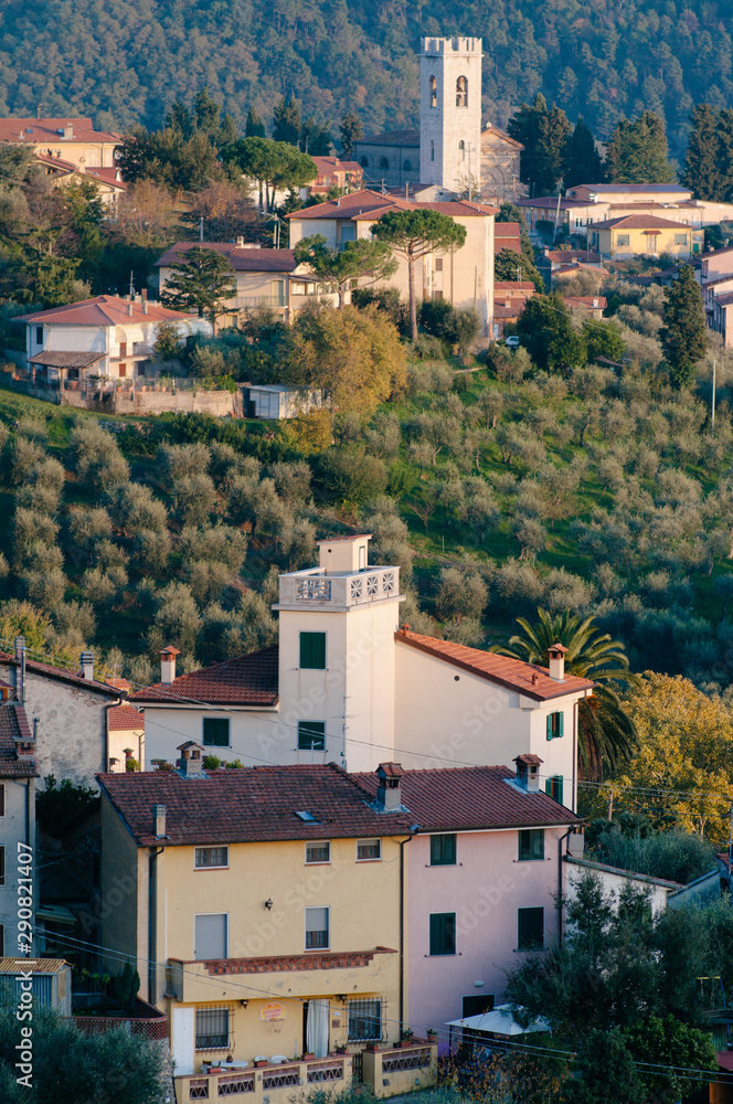 Corsanico town in massarosa, lucca,italy,europe