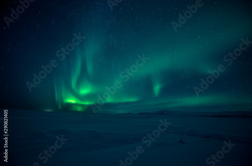 Northern lights aurora borealis © surangaw