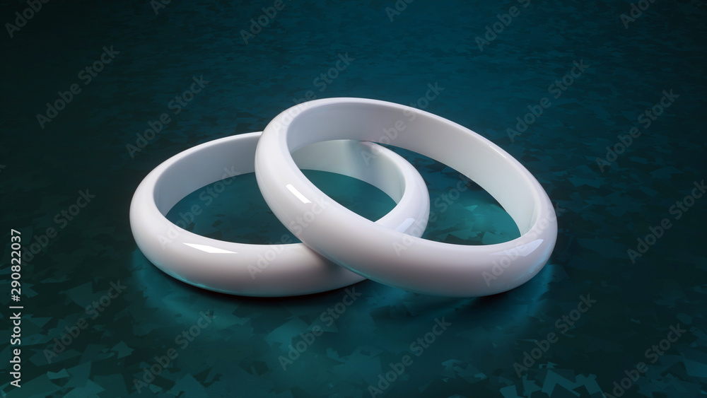 White Rings - 3D Illustration White Rings - 3D Illustration