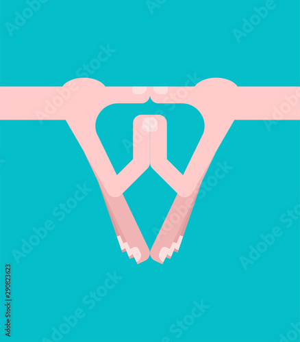 Yoni Mudra isolated. Yoga symbolic hand gesture