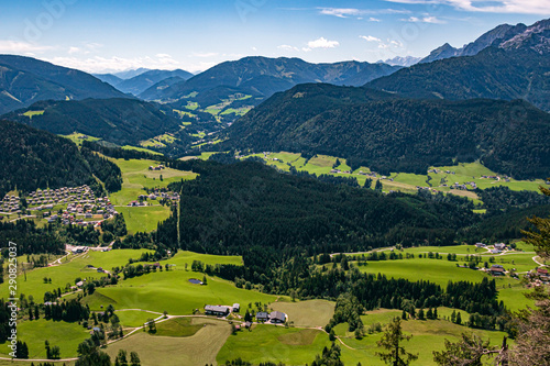 Beautiful alpine view at Annaberg, Lammertal, Salzburg, Austria