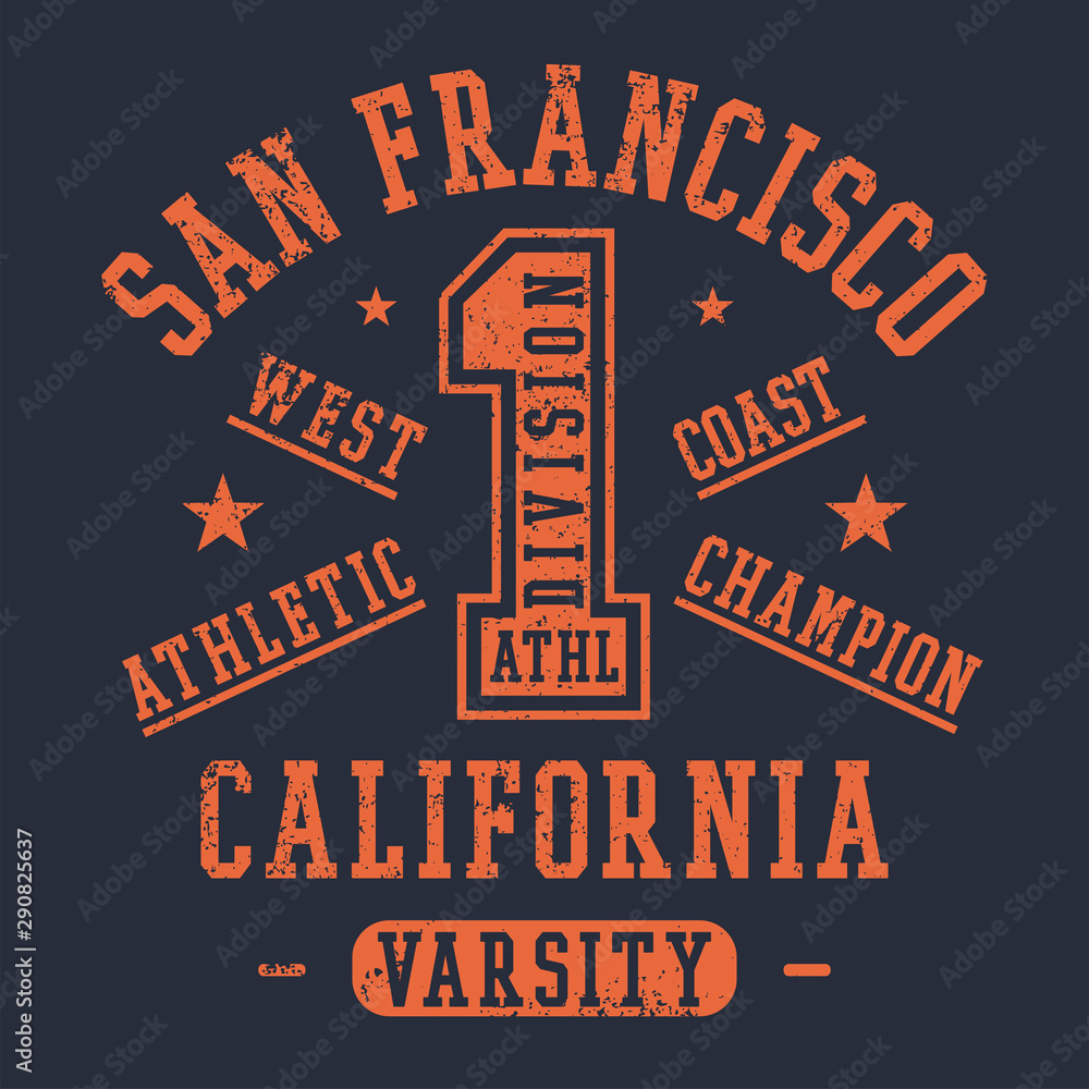 Athletic Division Vintage Print Sportswear T-Shirt Design