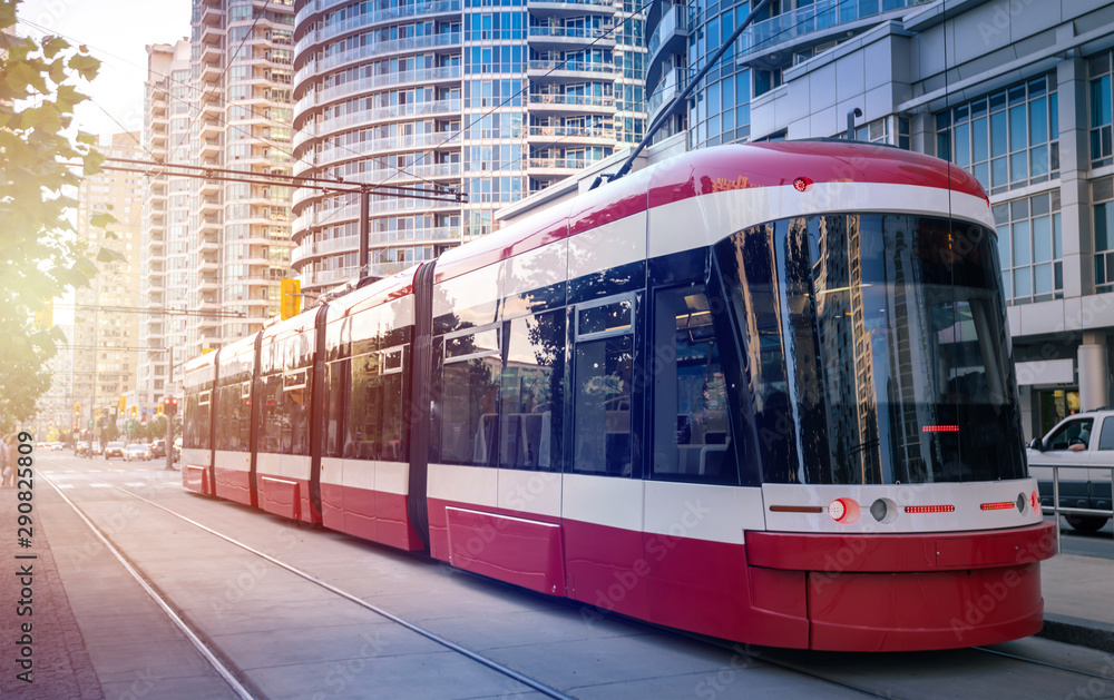 Streetcar in Toronto, Ontario, Canada