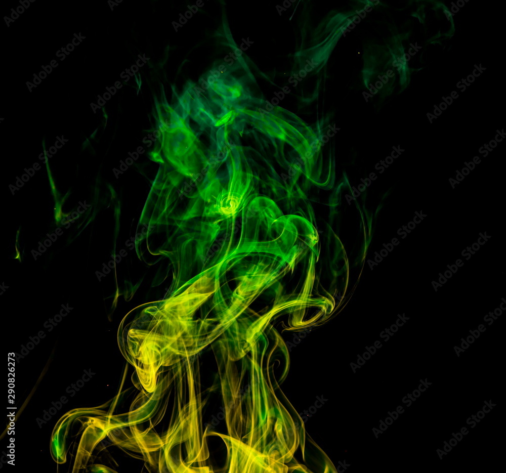 Colored smoke on black background Colored smoke on black background
