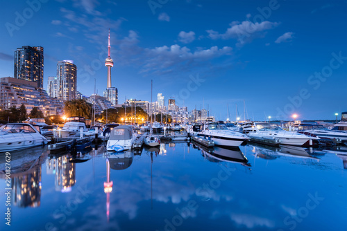 Photography Toronto city skyline at night, Ontario, Canada