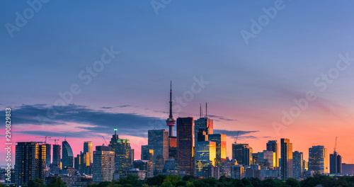 Toronto city view from Riverdale Avenue. Ontario, Canada