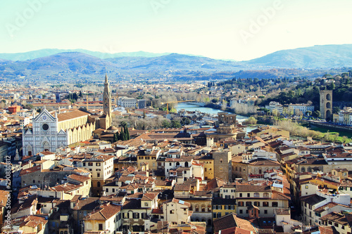 Obraz na płótnie Famous view of Florence from Piazzale Michelangelo w salonie