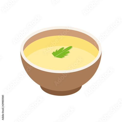 Cream soup isometric icon