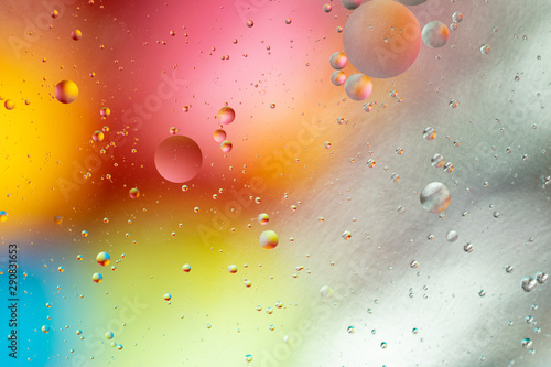 Abstract molecule sctructure. Water bubbles. Macro shot of air or molecule. Abstract space background.