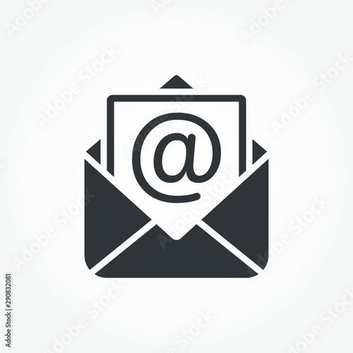 email icon isolated on white background. Vector illustration