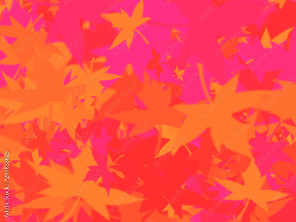 Blurred abstract background with autumn leaves