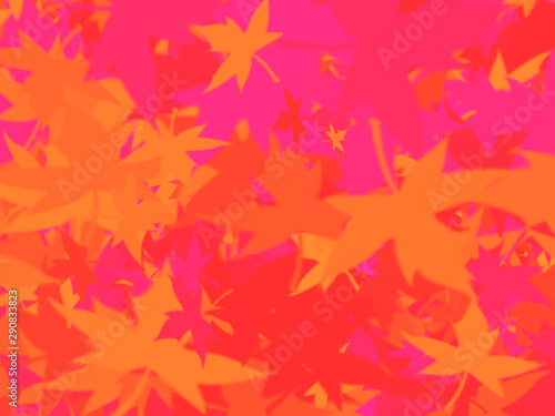 Blurred abstract background with autumn leaves