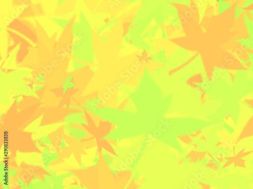 Blurred abstract background with autumn leaves