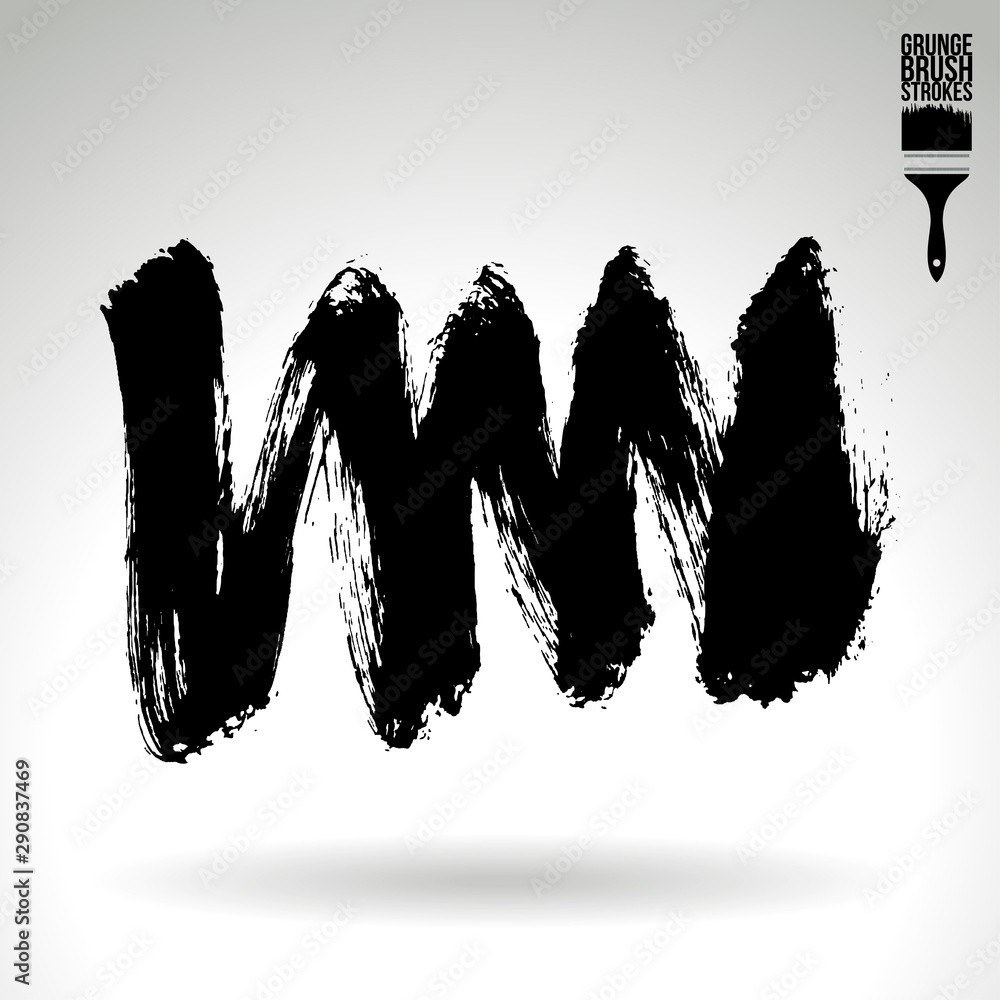 Black brush stroke and texture. Grunge vector abstract hand - painted element. Underline and border design. Black brush stroke and texture. Grunge vector abstract hand - painted element. Underline and border design.