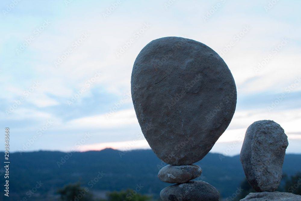 Close up on rock stack
