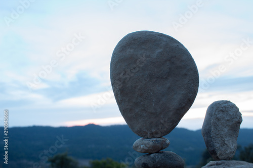 Close up on rock stack