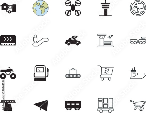 transport vector icon set such as: vacation, cruise, toy, van, hybrid, environmental, nautical, money, package, automobile, automatic, basket, sport, dirt, smart, silicone walley, tag, logistic
