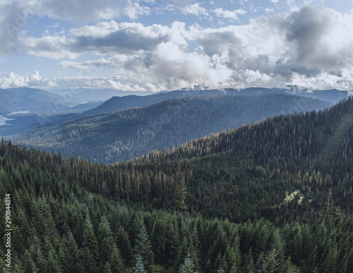 Stupendous views from the top of majestic Mount Baker in the Mt. Baker Snoqualmie National Forest in Washington State