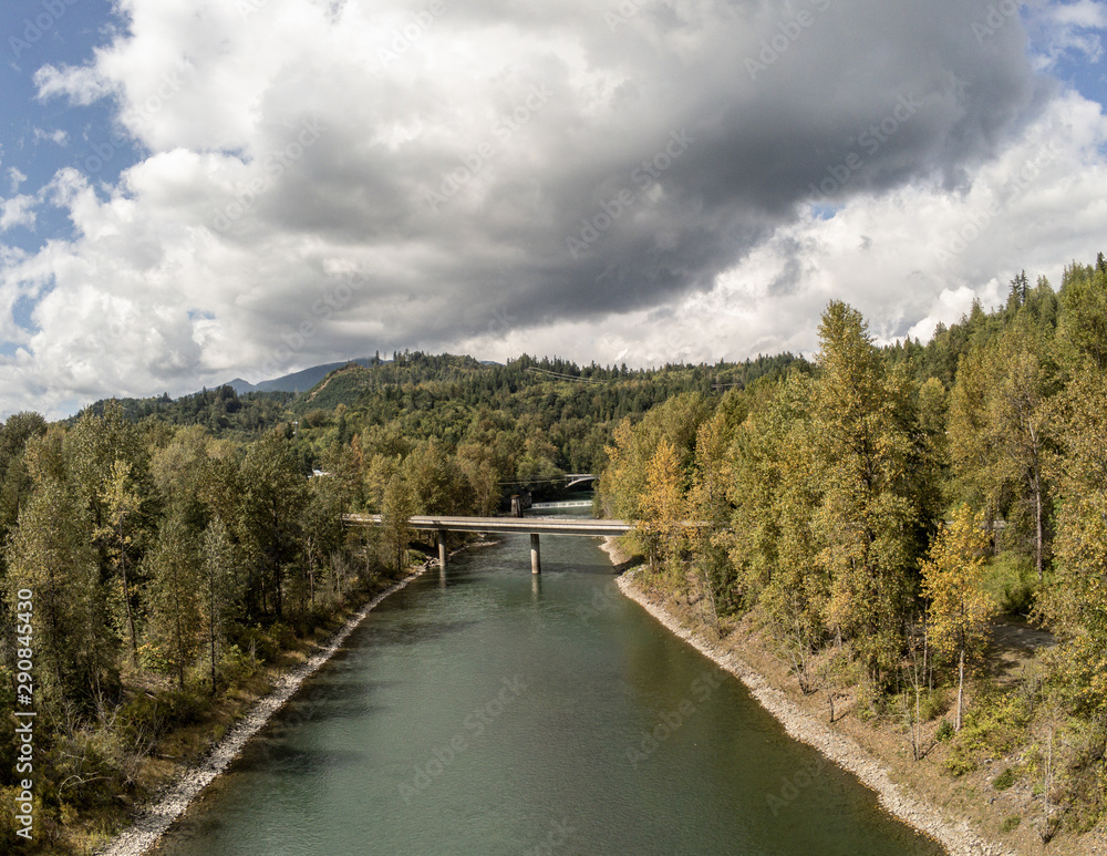 Amazing aerial photography of the majestic Skagit River Confluence in the Northern Cascades of the state of Washington. Amazing aerial photography of the majestic Skagit River Confluence in the Northern Cascades of the state of Washington.