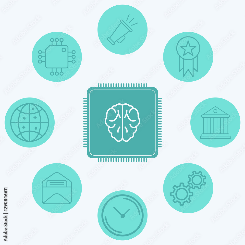 Artificial intelligence vector icon sign symbol Artificial intelligence vector icon sign symbol