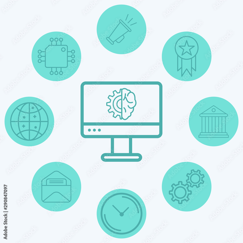 Artificial intelligence vector icon sign symbol Artificial intelligence vector icon sign symbol