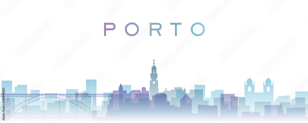 Porto Transparent Layers Gradient Landmarks Skyline