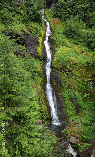 Fototapeta Naklejka Na Ścianę i Meble -  Opalescent images of stunning Snowshoe Falls in the Stampede area of Washington State.
