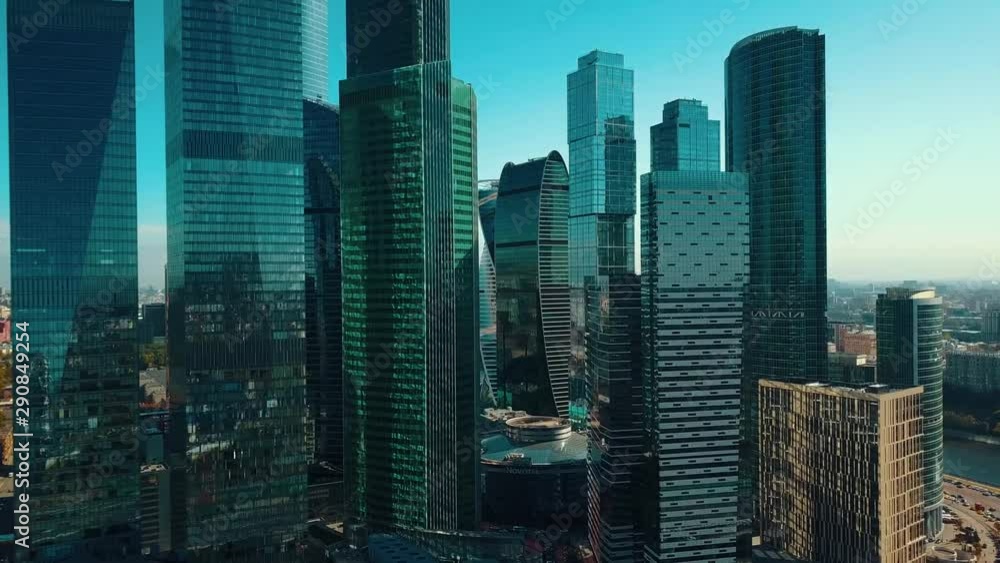 Moscow City. The complex of skyscrapers Moscow City. Modern construction in Moscow. Moscow City. The complex of skyscrapers Moscow City. Modern construction in Moscow.