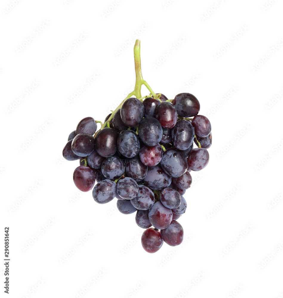 Fototapeta premium Bunch of fresh ripe juicy grapes isolated on white